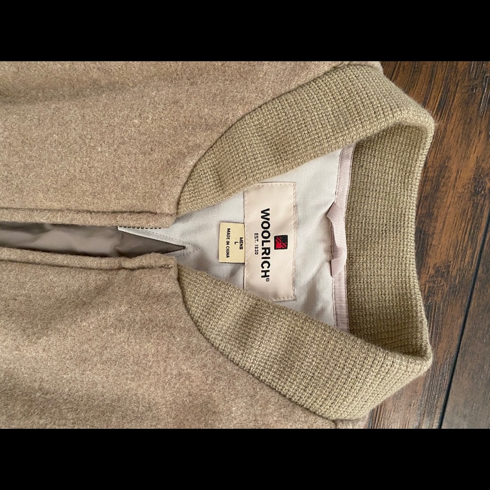 Woolrich Bomber jacket Men’s Large - Tan wool-NWOT